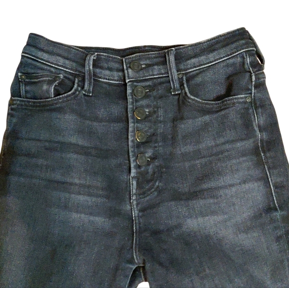 MOTHER The Pixie Swooner Ankle Fray Buttonfly Jeans Women's Size 25 - Picture 3 of 10
